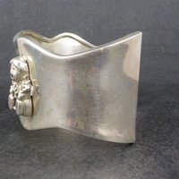 Sterling Storyteller Cuff Bracelet 6.5 Inches Acoma Pueblo Tony B Chino