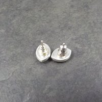 Turquoise Inlay Earrings Vintage Southwestern Sterling Studs