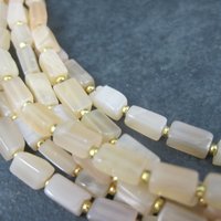 Vintage 6 Strand Peach Moonstone Necklace