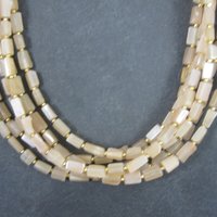 Vintage 6 Strand Peach Moonstone Necklace