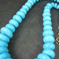 Heavy Vintage Turquoise Howlite Necklace