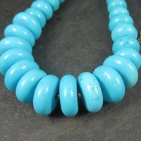 Heavy Vintage Turquoise Howlite Necklace