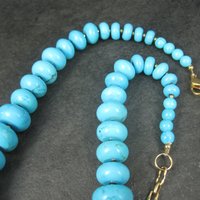 Heavy Vintage Turquoise Howlite Necklace