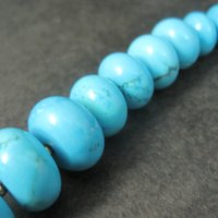Heavy Vintage Turquoise Howlite Necklace
