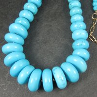 Heavy Vintage Turquoise Howlite Necklace