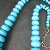Heavy Vintage Turquoise Howlite Necklace