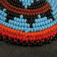 Southwestern Leather Beaded Ponytail Holder Hair Tie