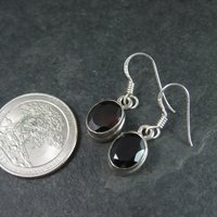 Estate Sterling Garnet Earrings