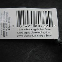 Round Black Agate Beads 8mm