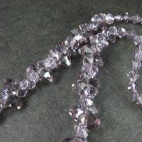 Purple Crystal Bead Necklace 17 Inches