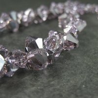 Purple Crystal Bead Necklace 17 Inches