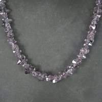 Purple Crystal Bead Necklace 17 Inches