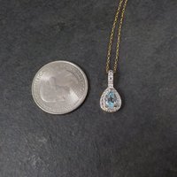 Vintage Vermeil Sterling Topaz Pendant Necklace