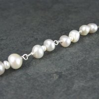 Estate Sterling Pearl Bracelet 7 Inches