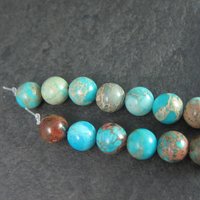 Round 8mm Blue Imperial Jasper Beads