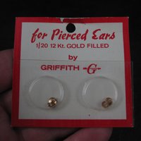 Vintage 12K Gold Filled Butterfly Nuts By Griffith NOS