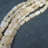Vintage 6 Strand Peach Moonstone Necklace
