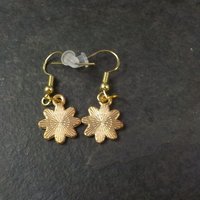 Vermeil Sterling Enamel Daisy Earrings
