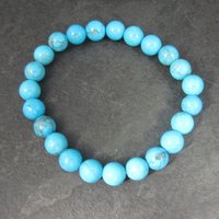 Destash Lot of 3 Howlite Turquoise Stretch Bead Bracelets
