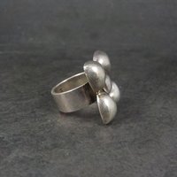 Chunky Vintage Sterling Dogwood Flower Ring Size 5.5