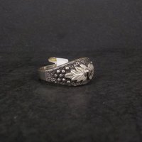 Mens Black Hills Silver Leaf Ring 90s New Old Stock Multiple Sizes Available