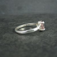 Estate Sterling Pink Tourmaline Ring Size 6.5