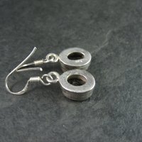Estate Sterling Garnet Earrings