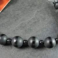Round Black Agate Beads 8mm