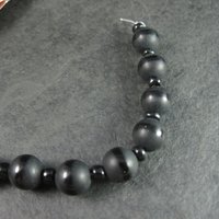 Round Black Agate Beads 8mm