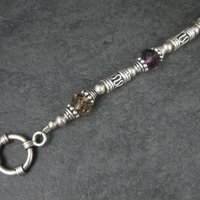 Sterling Crystal Toggle Bracelet 7.5 Inches