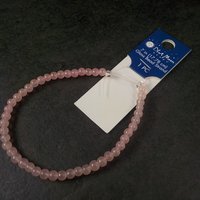Round 4mm Pink Glass Beads 7" Blue Moon Beads