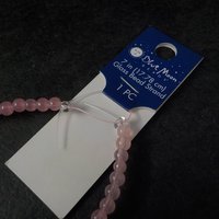 Round 4mm Pink Glass Beads 7" Blue Moon Beads