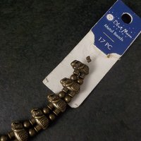 Blue Moon Metal Elephant Beads 8x12mm
