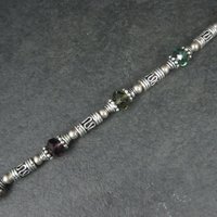 Sterling Crystal Toggle Bracelet 7.5 Inches