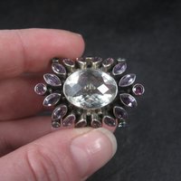 Large Nicky Butler Sterling Ring Amethyst Prasiolite Size 8 Limited Edition