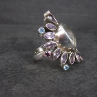 Large Nicky Butler Sterling Ring Amethyst Prasiolite Size 8 Limited Edition