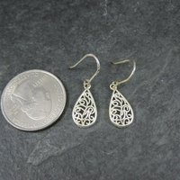 Small Vintage Sterling Filigree Earrings