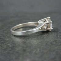 Vintage Sterling Diamonique Cz Ring Sizes 8 and 9