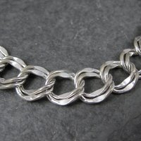 Vintage Sterling Chain Bracelet 7.5 Inches