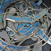 Vintage Alpaca Inlay Necklace Job Lot