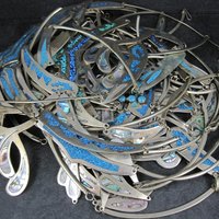 Vintage Alpaca Inlay Necklace Job Lot