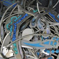 Vintage Alpaca Inlay Necklace Job Lot