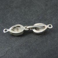 Sterling Carved Howlite Hook Clasp