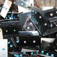 Huge Lot Vintage Stud Earrings Junk Jewelry