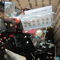 Huge Lot Vintage Stud Earrings Junk Jewelry