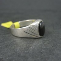 Mens Vintage Sterling Onyx Ring New Old Stock