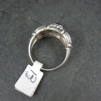Vintage Gothic Sterling Onyx Ring New Old Stock Multiple Sizes Available