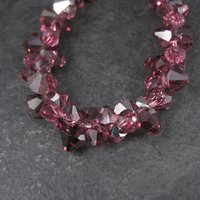 Purple Austrian Crystal Bead Necklace 17 Inches