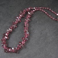 Purple Austrian Crystal Bead Necklace 17 Inches
