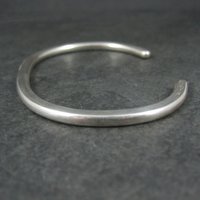 Contemporary Navajo Sterling Cuff Bracelet 6.75 Inches Boyd Tsosie
